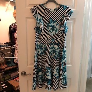 Floral & Striped Dress